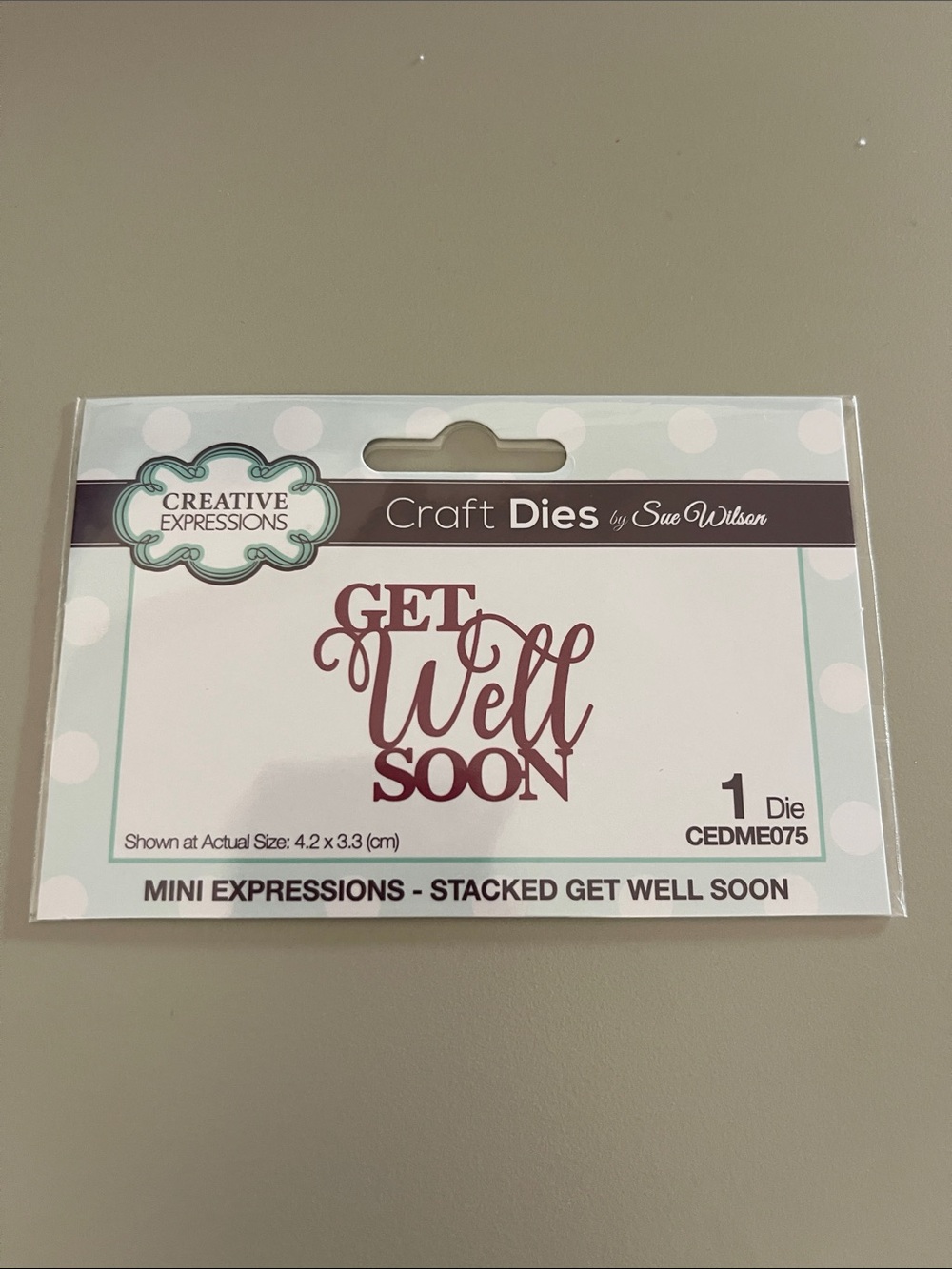 CREATIVE EXPRESSIONS  'Get Well Soon' Craft Die